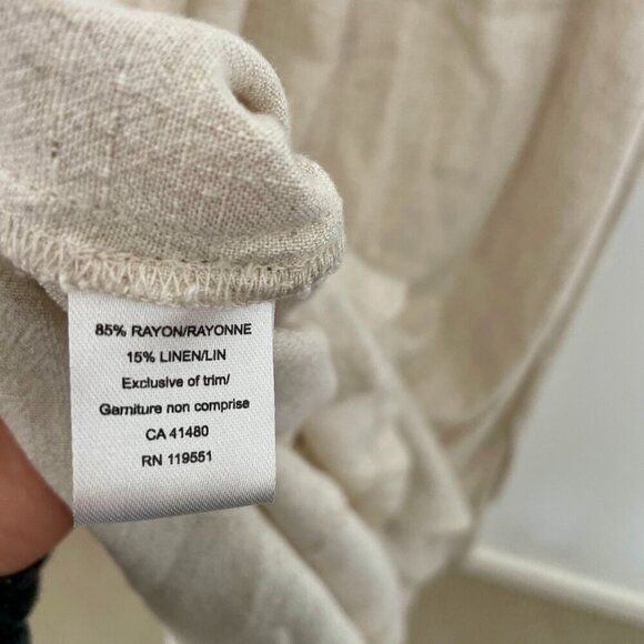 Gentle Fawn Wesley Linen Dress Beige XS | Cottagecore Boho Minimalist Chic - Picture 6 of 9